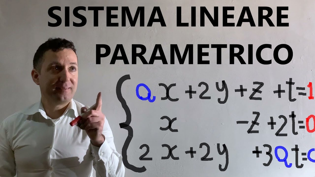 Sistema lineare con parametro e applicazione del teorema di Rouché Capelli. Algebra lineare. Esempio