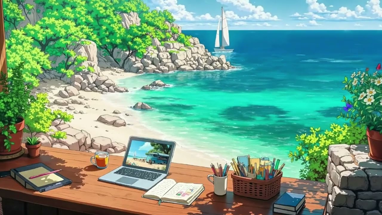  Calm down, take a deep breath [lo-fi at sunny beach]