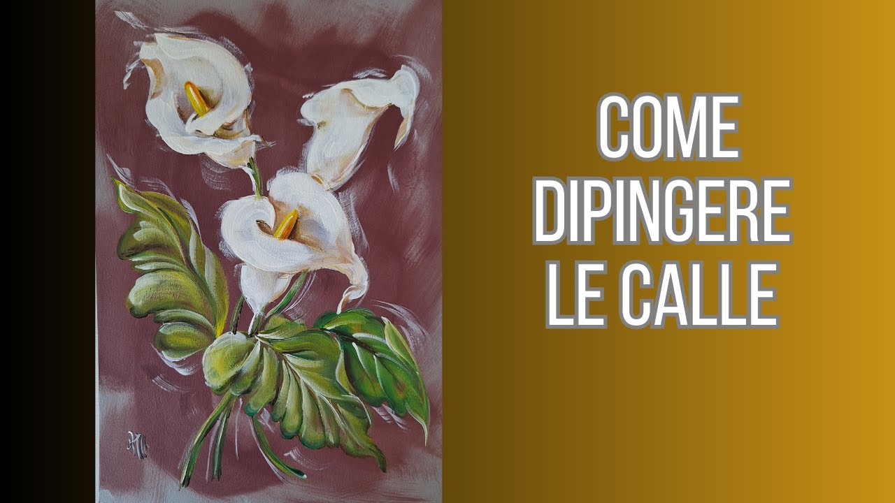 Come dipingere le calle su cartoncino nero 