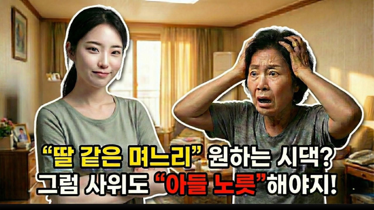딸 같은 며느리를 원해? 나도 아들 같은 사위 원해!