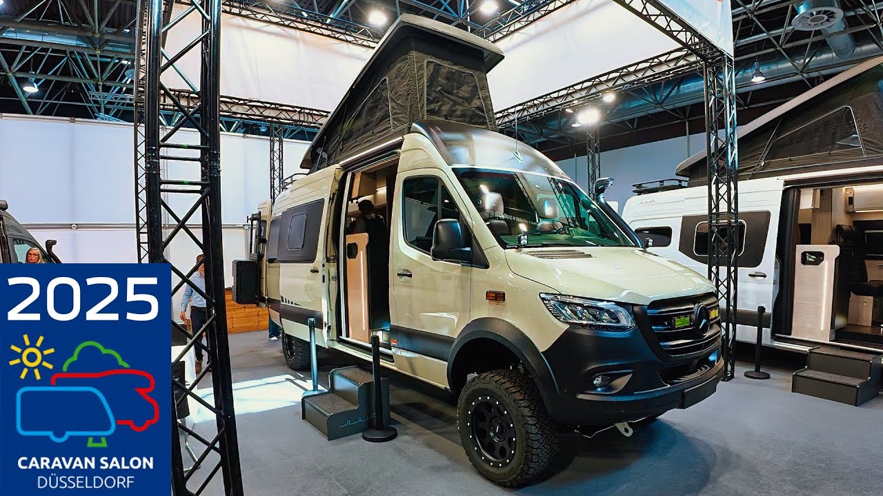 JULIA CAMPERS ATACAMA MERCEDES SPRINTER 4X4 2026 WITH OFFICE INSIDE CARAVAN SALON 2025 DUSSELDORF