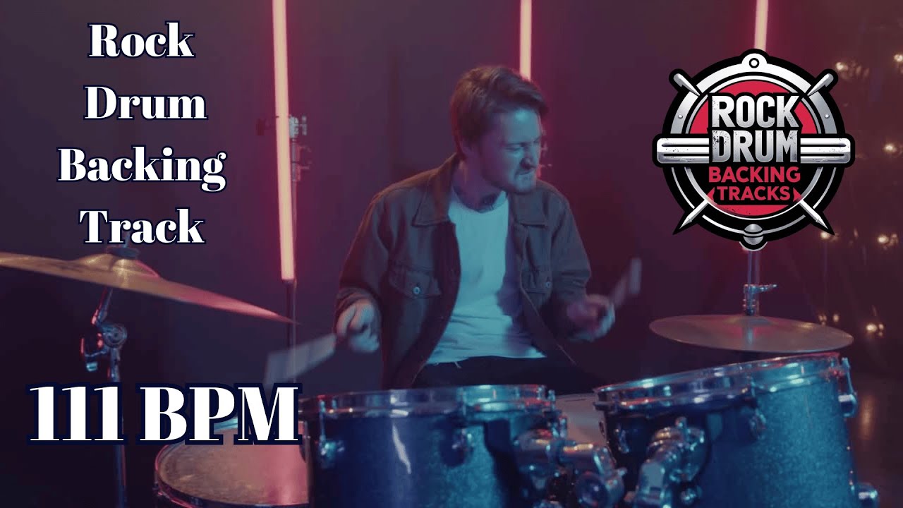 111 BPM Rock Drum Backing Track | Driving Mid-Tempo