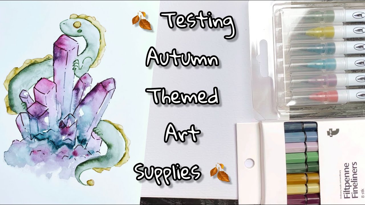 Testing Autumn / Fall-Themed Art Supplies