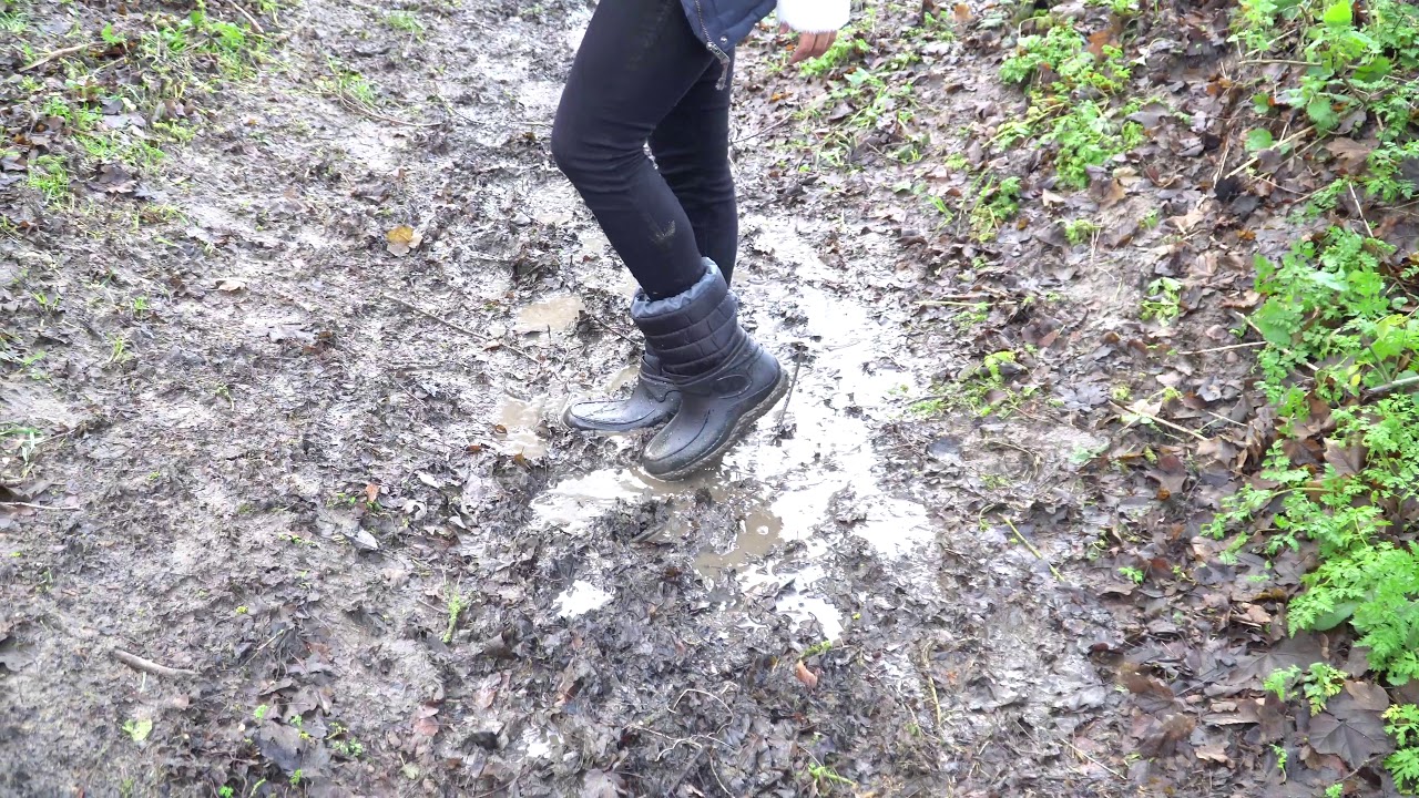 | Shuperb&trade; Mud Dogs NORDIC Ladies Winter Mid Calf Boots Black
