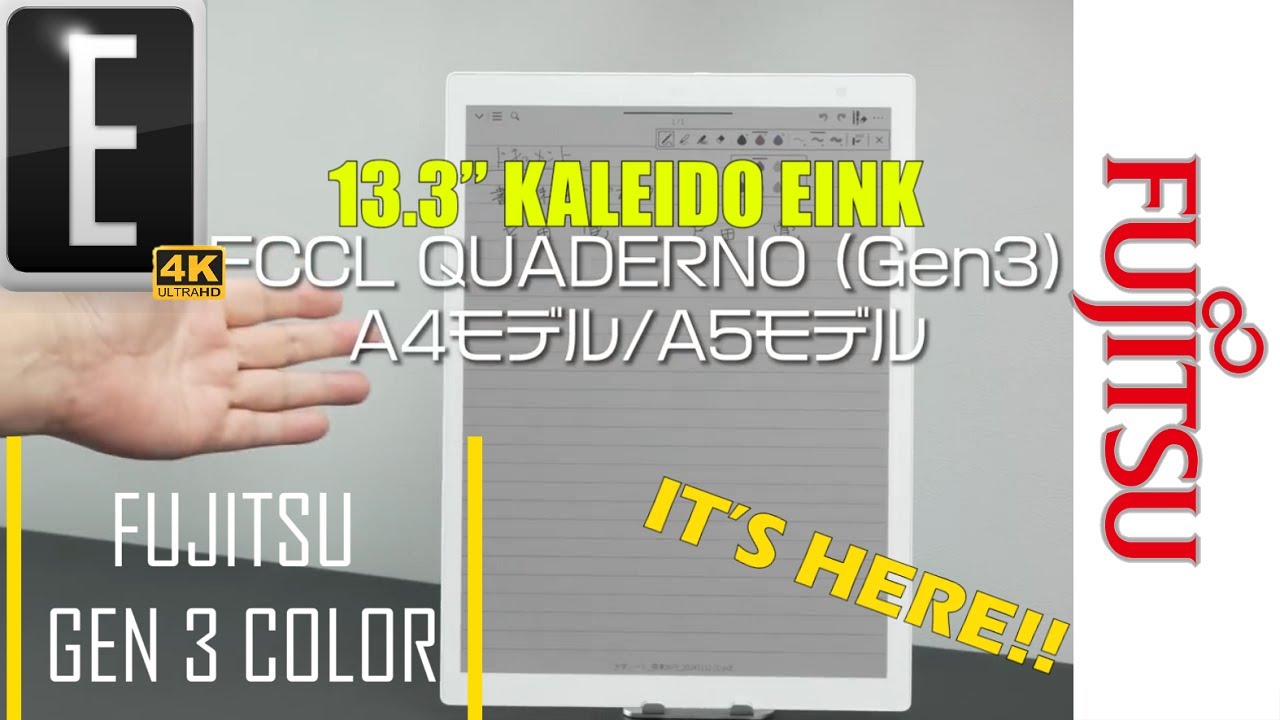 Fujitsu Quaderno Gen. 3 COLOR KALEIDO EINK 13.3
