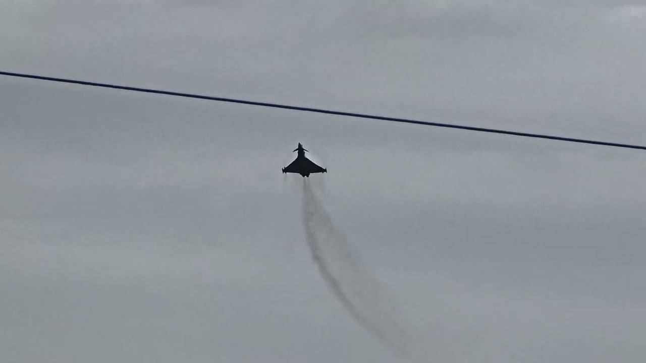 Italian Eurofighter Typhoon solo display at RIAT 2025.
