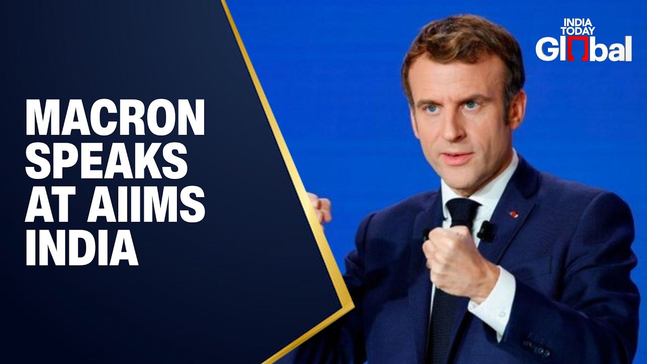 LIVE: President Macron Speaks at AIIMS Campus