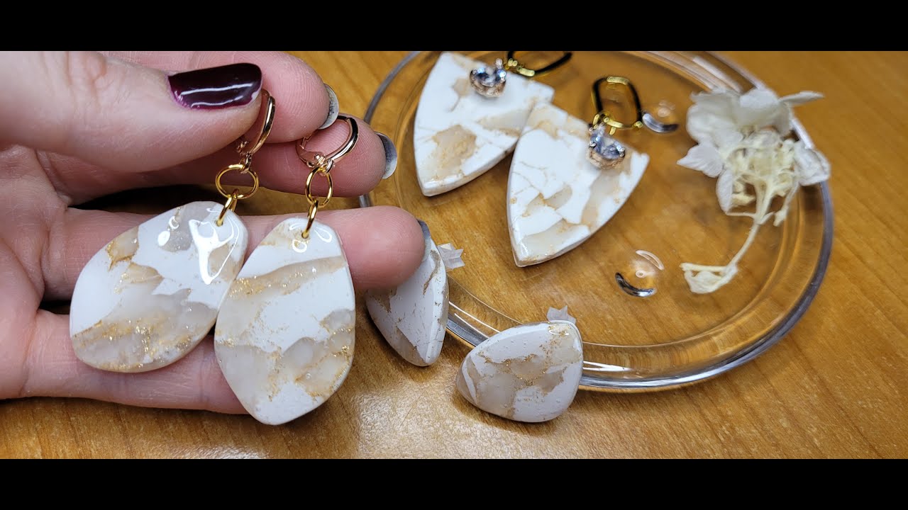 DIY:Translucent clay, polymer earrings tutorial