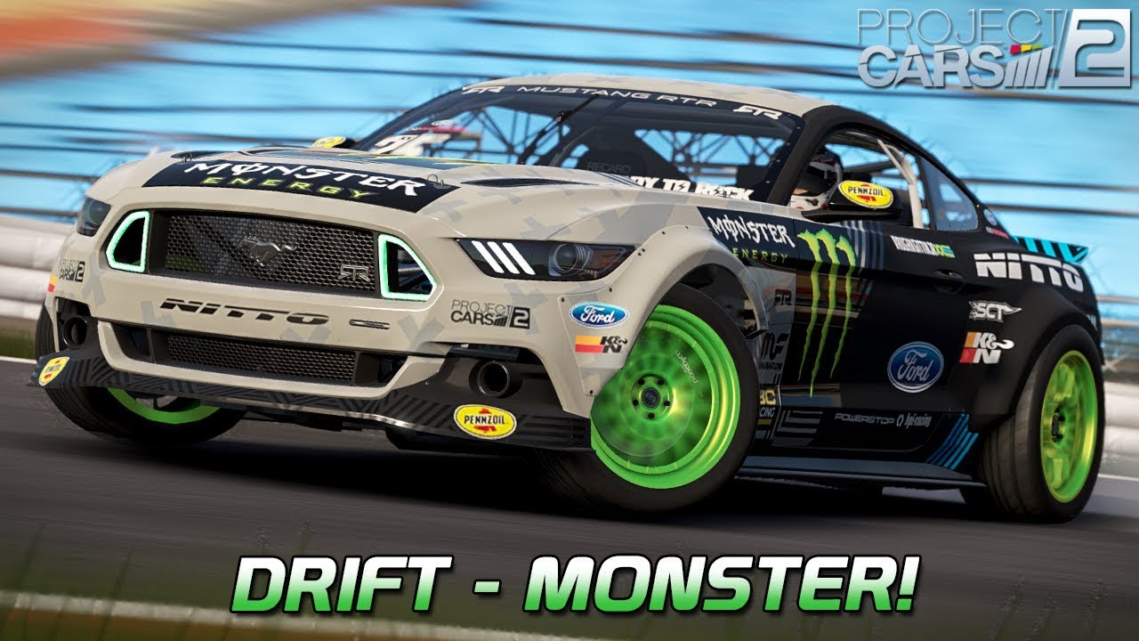 Drift-Monster! Fun Pack DLC | Project CARS 2 German Gameplay [HD] [GER] Ford Mustang RTR @ Barcelona