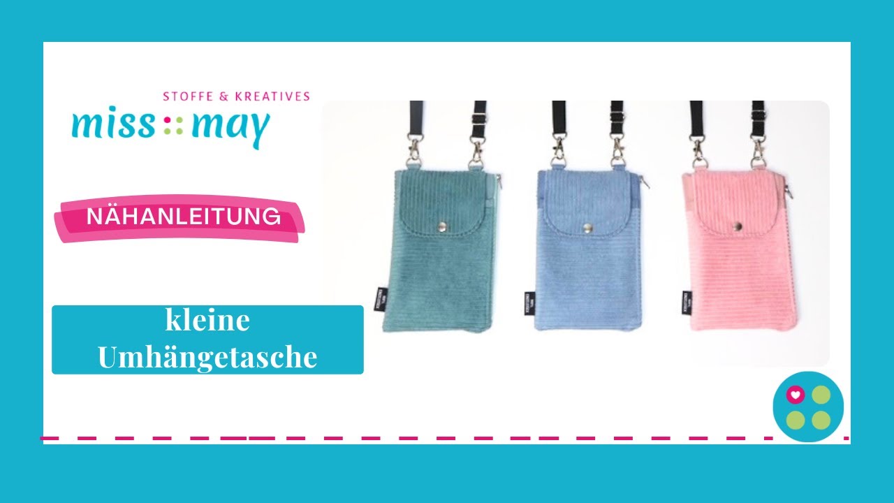 Nähanleitung kleine Umhängetasche *mit kostenlosem Schnittplan*