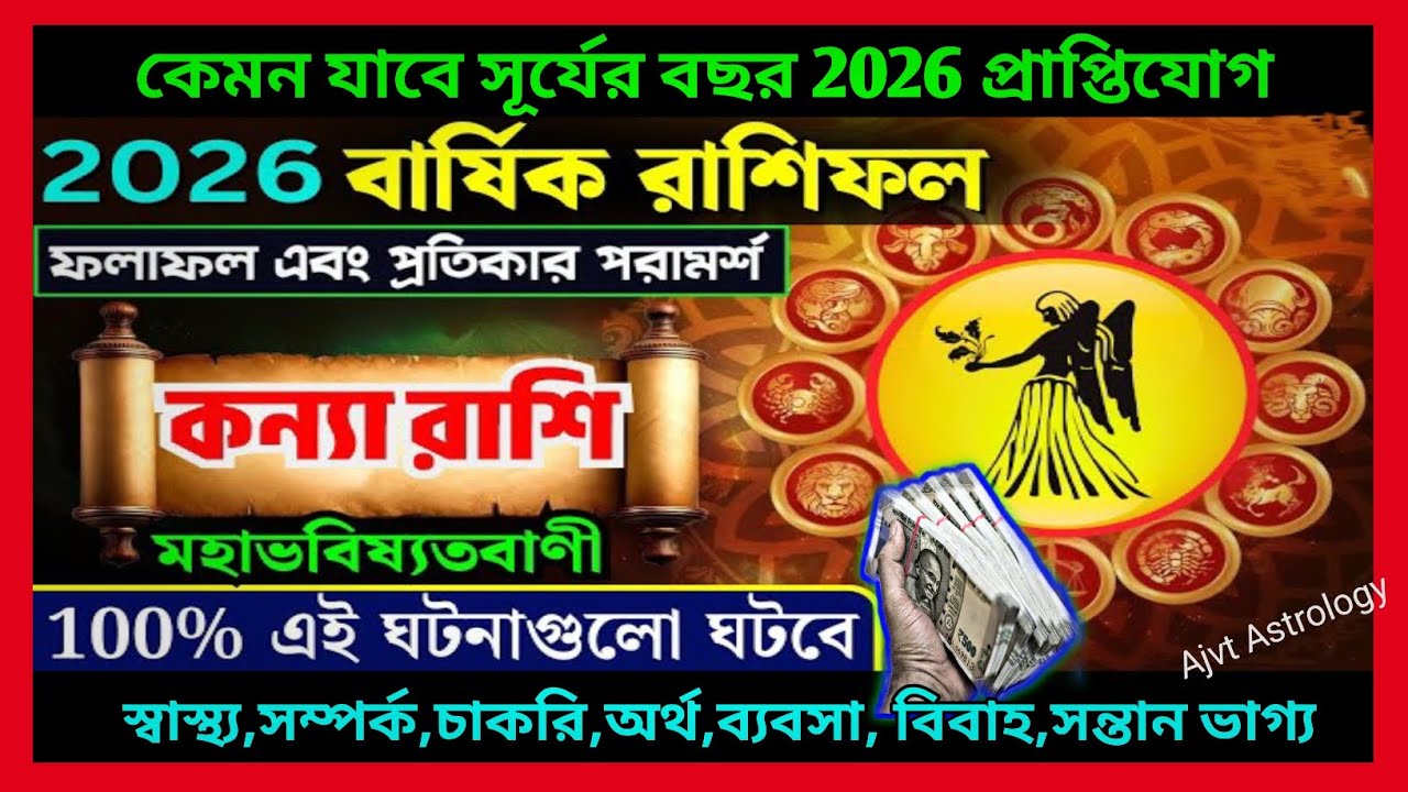 Kanya Rashi 2026 Rashifal | কন্যা রাশি ২০২৬ | Virgo 2026 horoscope|কন্যা রাশির 2026 সাল কেমন যাবে|♍
