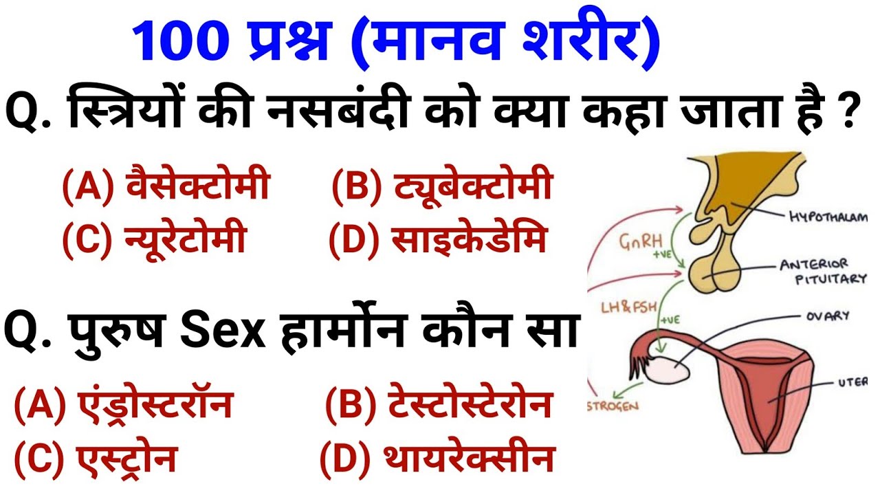 Human Body | मानव शरीर महत्वपूर्ण प्रश्न | Science gk Question And answer For Railway, SSC, Police