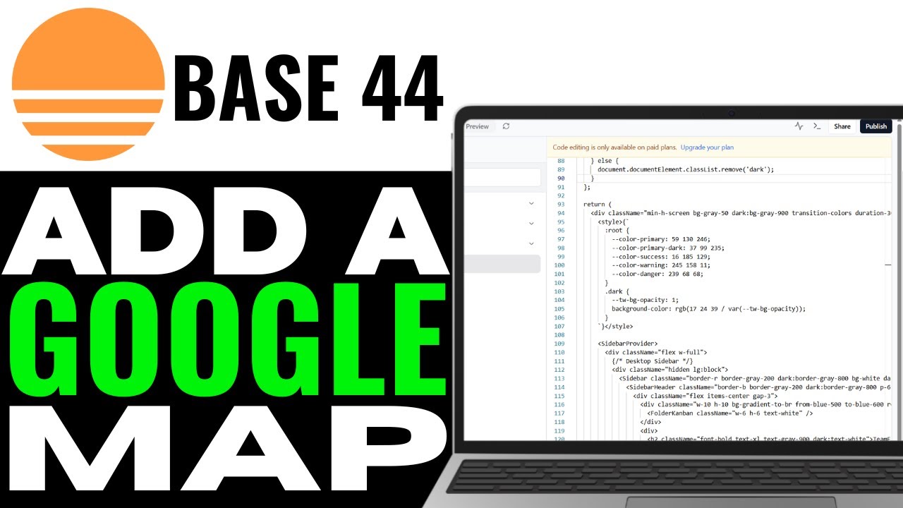 How to Add Google Map in Base44 (Detailed Guide)