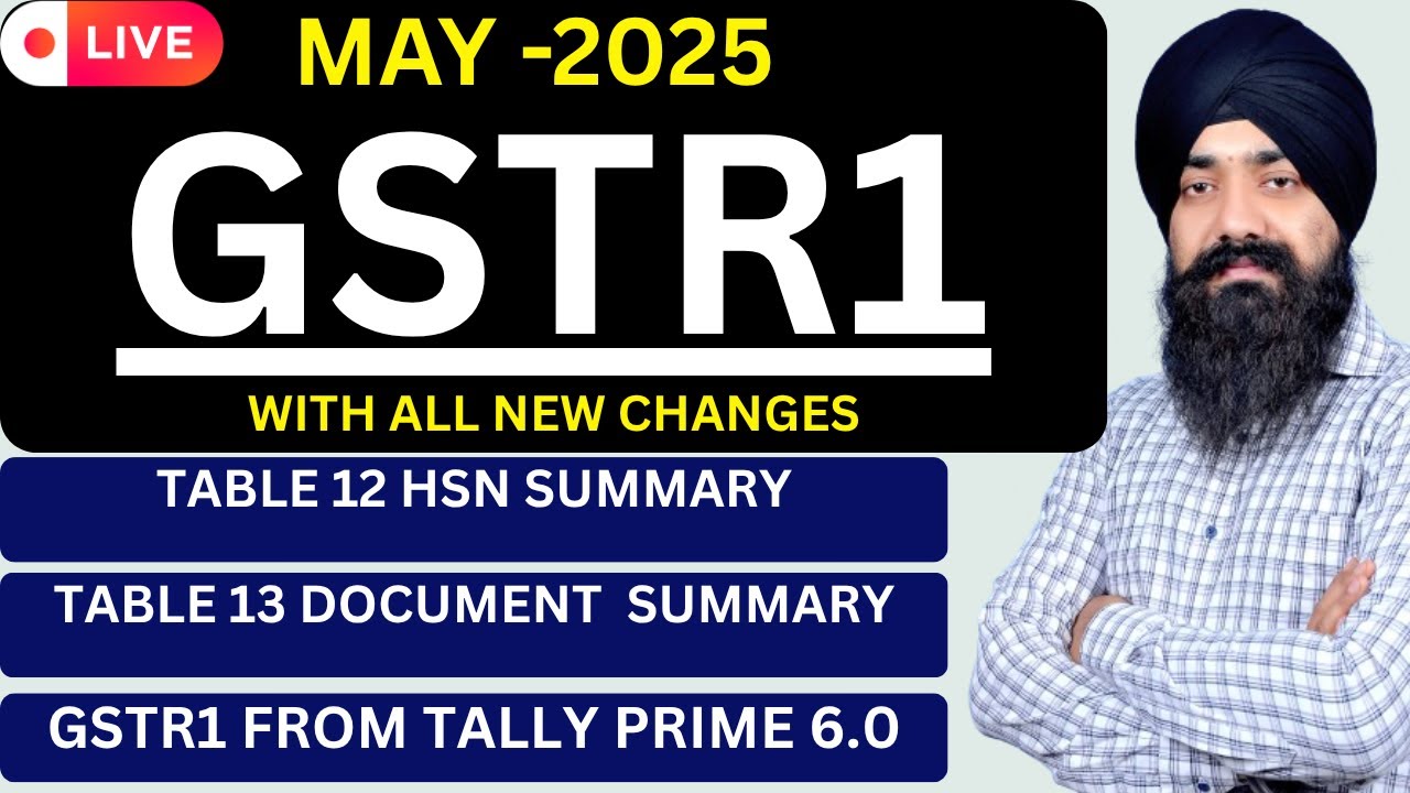 GSTR1 RETURN MAY 2025 | GSTR1 B2B B2C HSN SUMMARY UPLOAD| GSTR1 B2B B2C HSN SUMMARY WITH TALLY PRIME