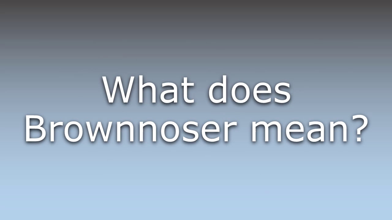 What does Brownnoser mean?