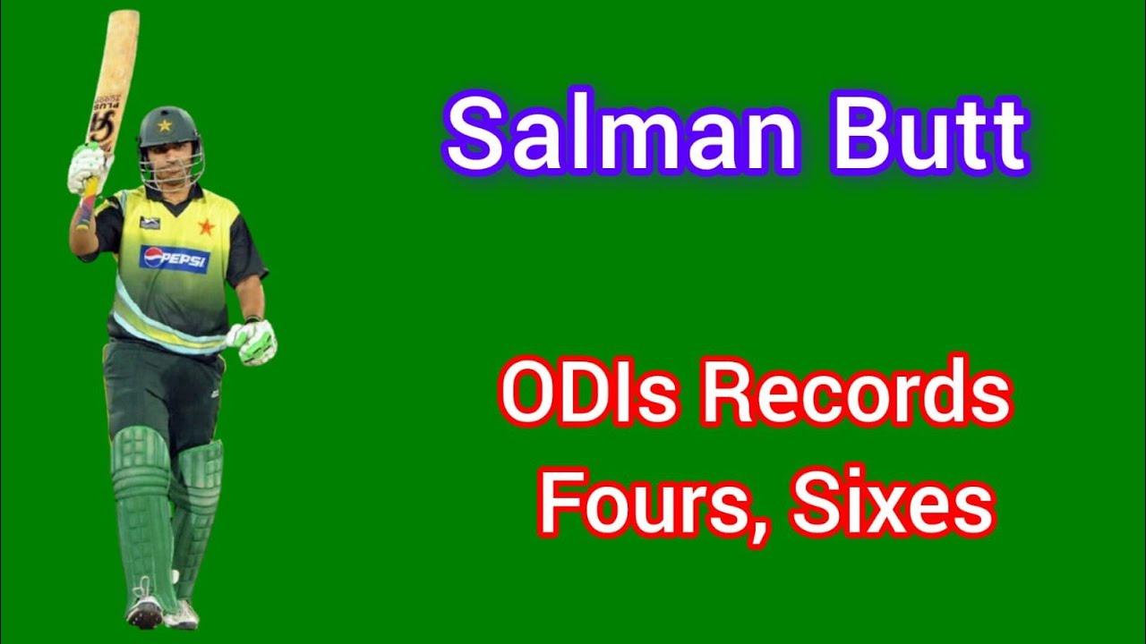 Salman Butt Batting Records | ODIs Career records | Fours | Cricket | Pakistan Team | Sixes