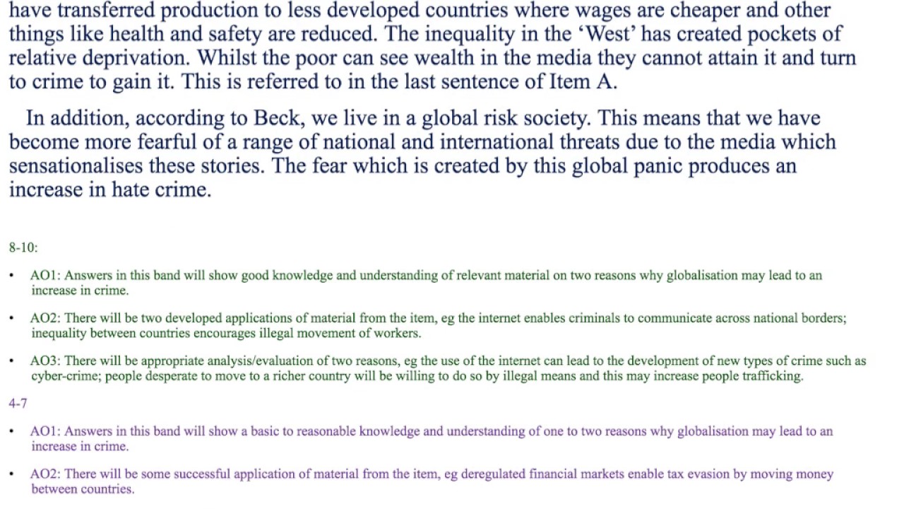 The unit 3 crime and deviance exam