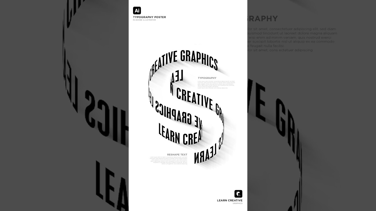 Typography design in Illustrator #typo #text #design #poster #illustrator