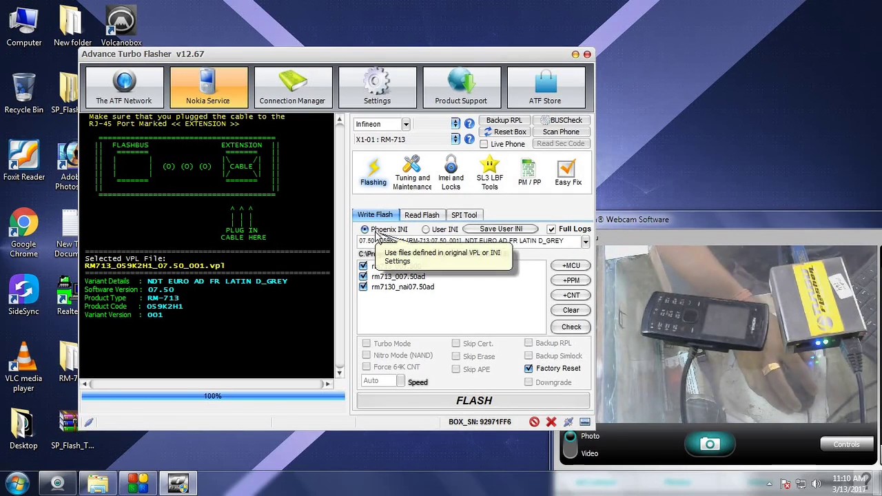 How To Flash Nokia X1- 01 RM-713 With ATF Box