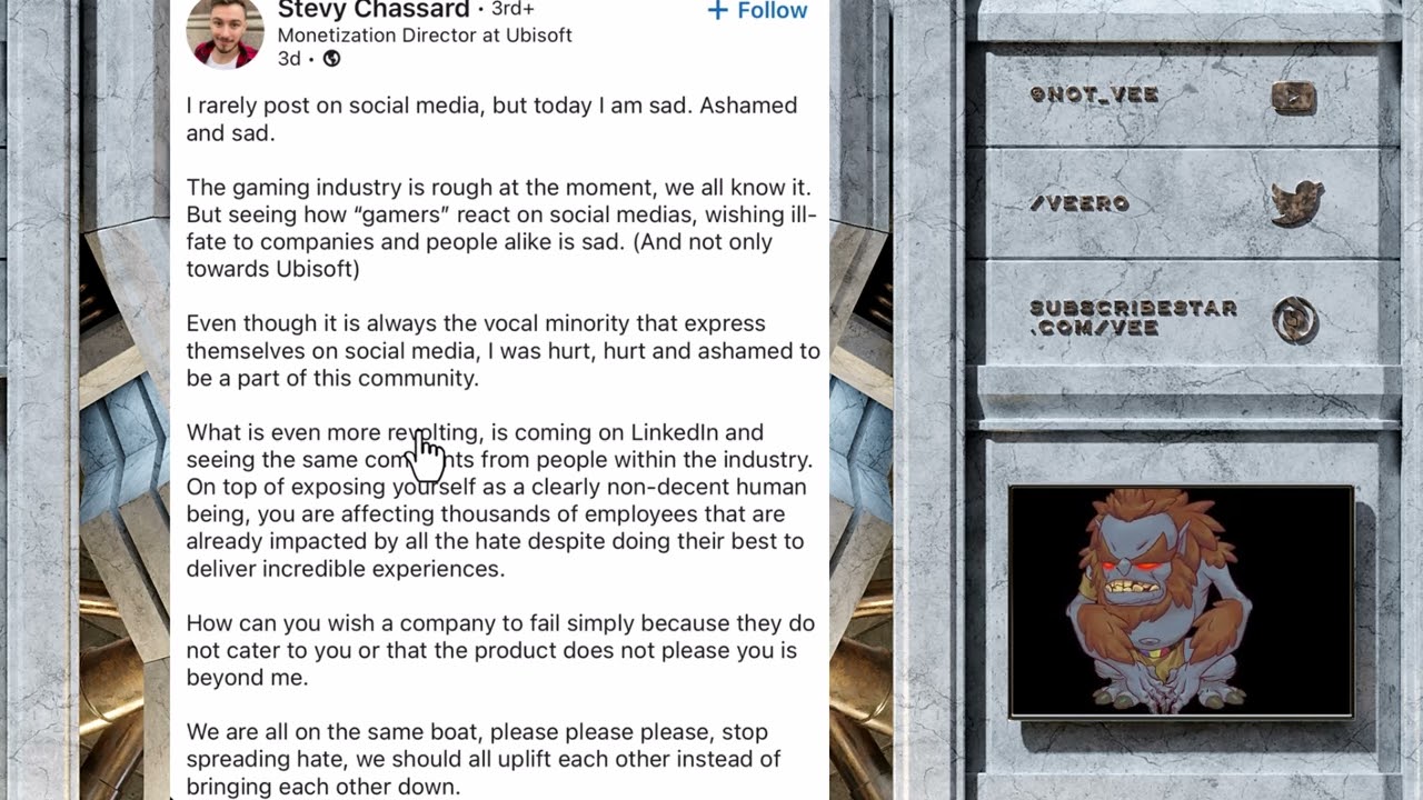 Ubisoft Monetization Director Is Big Mad