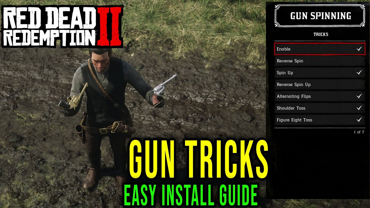 GUN TRICKS - HOW TO DOWNLOAD AND INSTALL CORRECTLY - Red Dead Redemption 2