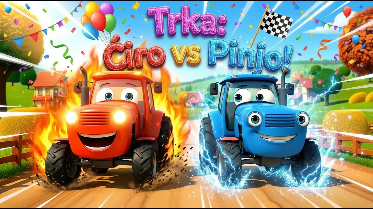 Traktor Ćiro i Pinjo 🚜🔥 Velika Trka | Dečija Pesmica (2025) | Balkan Kids