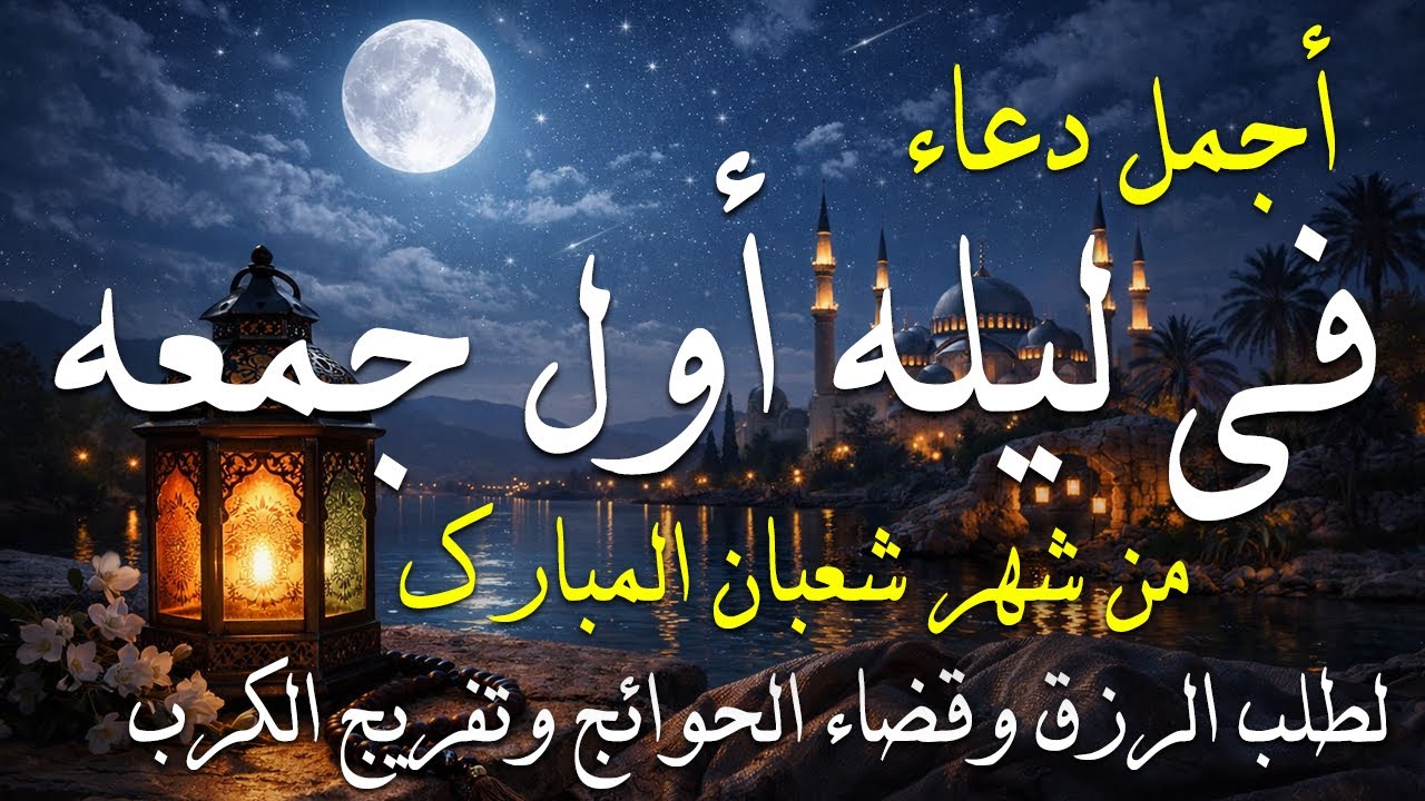 دعاء فى ليلة الجمعة أول ليلة جمعة من شهر شعبان المبارك لا تُفوّت هذه الليلة العظيمة وإجابة الدعاء 🤲