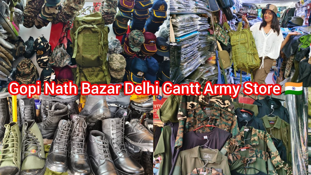 Gopi Nath Bazar Delhi Cantt Army Store  | indian  Army Dress 🪖, Laxmi tevar Vlogger
