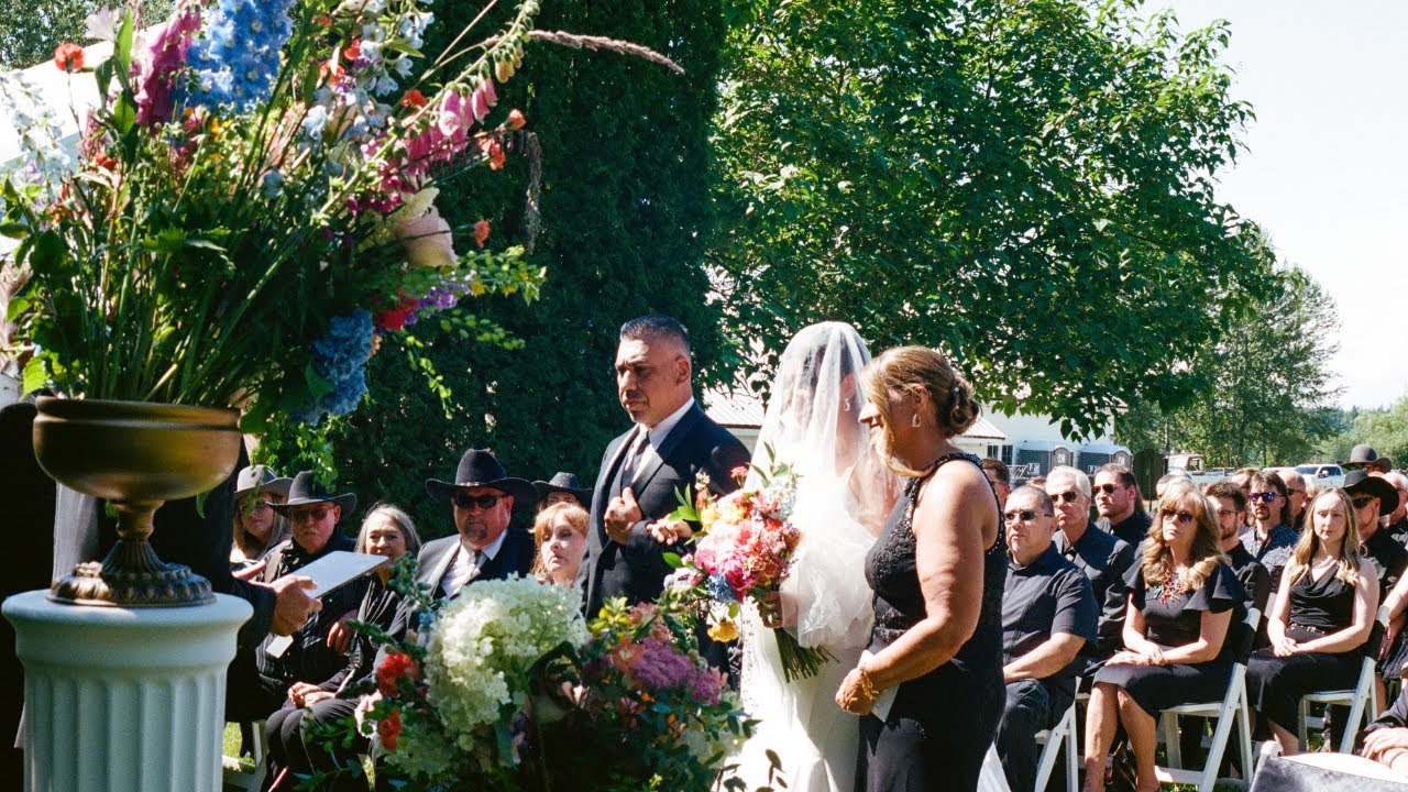 Boots and Black Tie Wedding Shot on 16mm and VHS