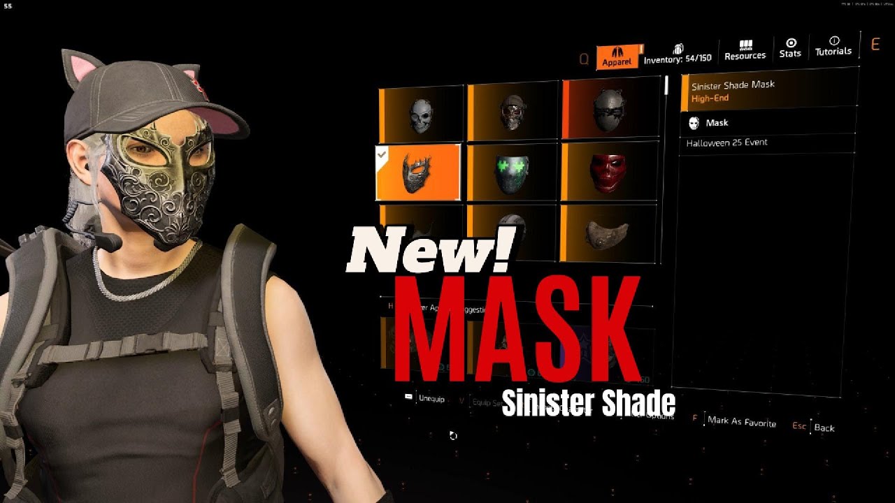 หน้ากากใหม่!!! (Project Chain) Mask Sinister Shade | The Division2