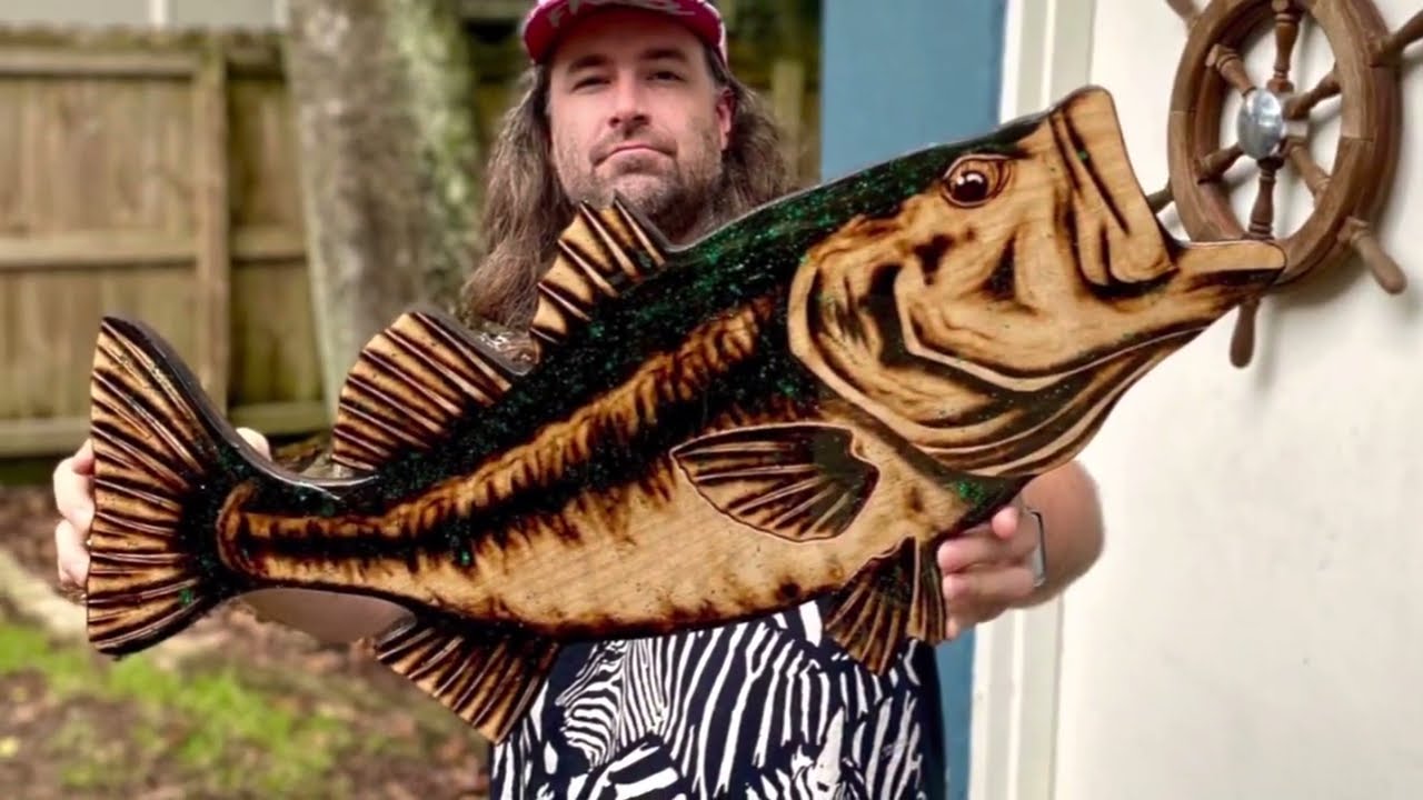 Large Mouth Bass Wood Burning!🔥