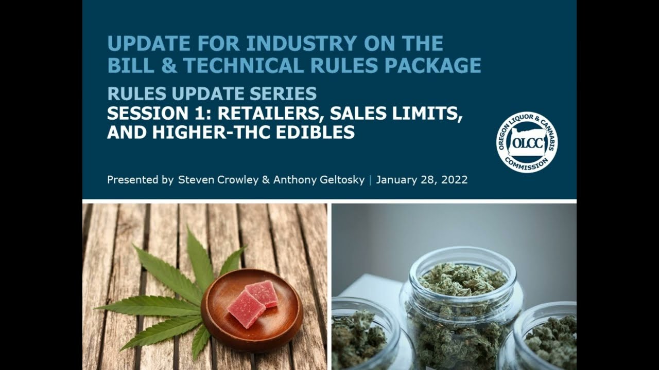OLCC Rules Update Series - Session 1: Retailers, Sales Limits and Higher THC Edibles