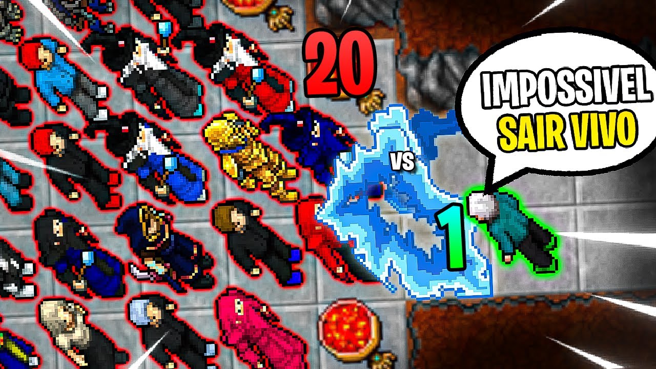 Dei uma Fuga IMPOSSIVEL em Hardcore PvP no Tibia 😱🔥