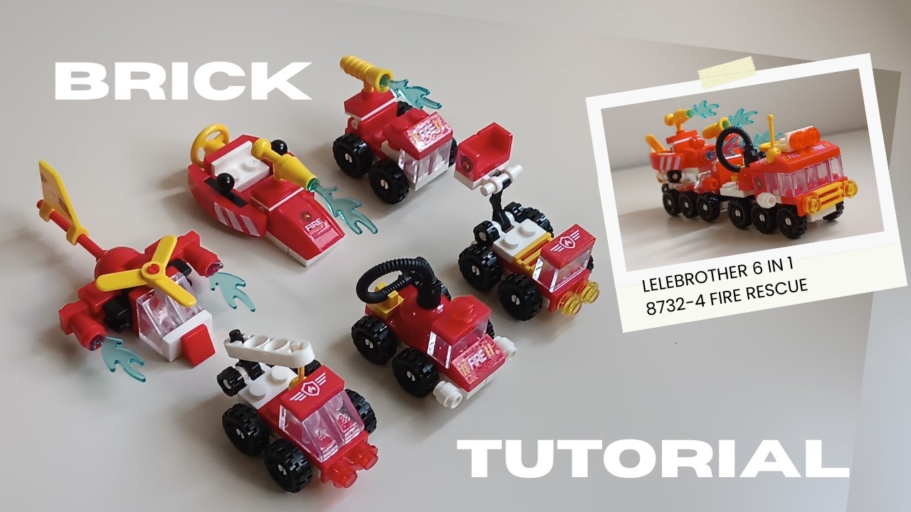 How to Build LELEBROTHER 8732-4 Fire Rescue (134 Pieces) Step by Step Building Blocks Tutorial