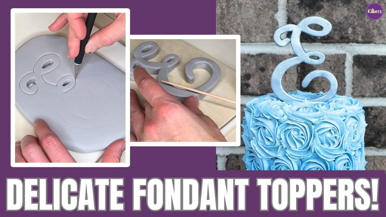 Here's How I Make Delicate FONDANT LETTERS That Can Stand On Their Own!