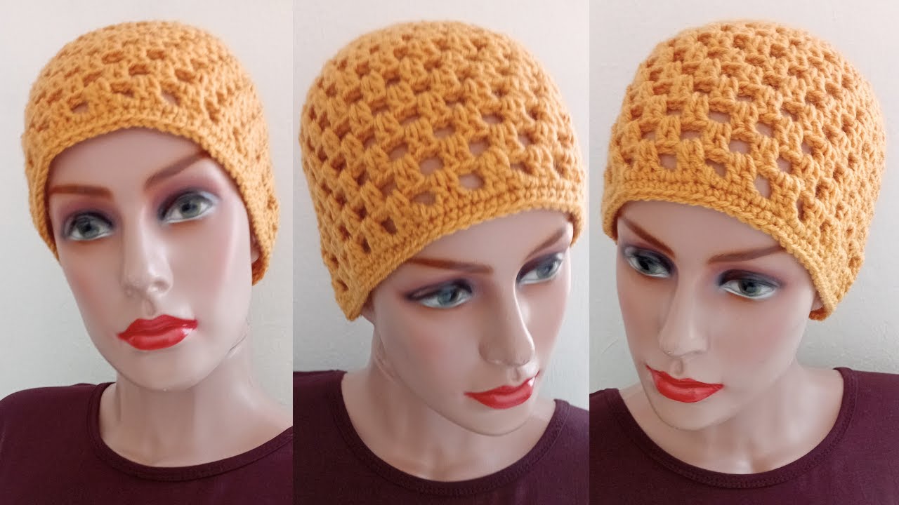 Gorro de crochê Primavera - Verão - Econômico, rápido e fácil de fazer