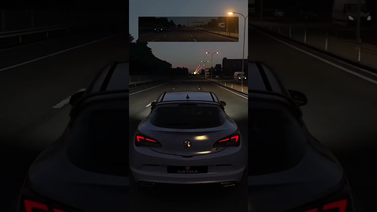 Driving on a highway road with the Vauxhall Astra (Opel)