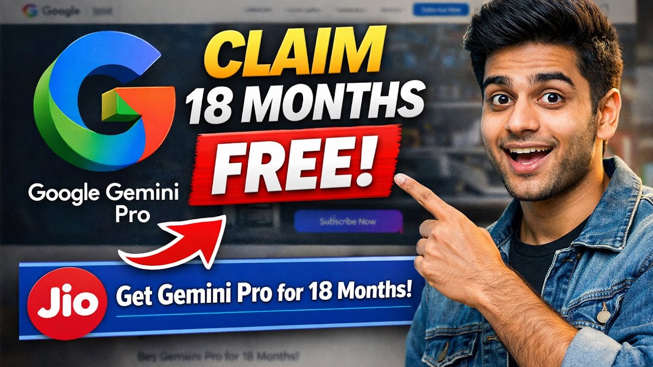 Get Google Gemini Pro FREE for 18 Months | Jio Users Must Watch