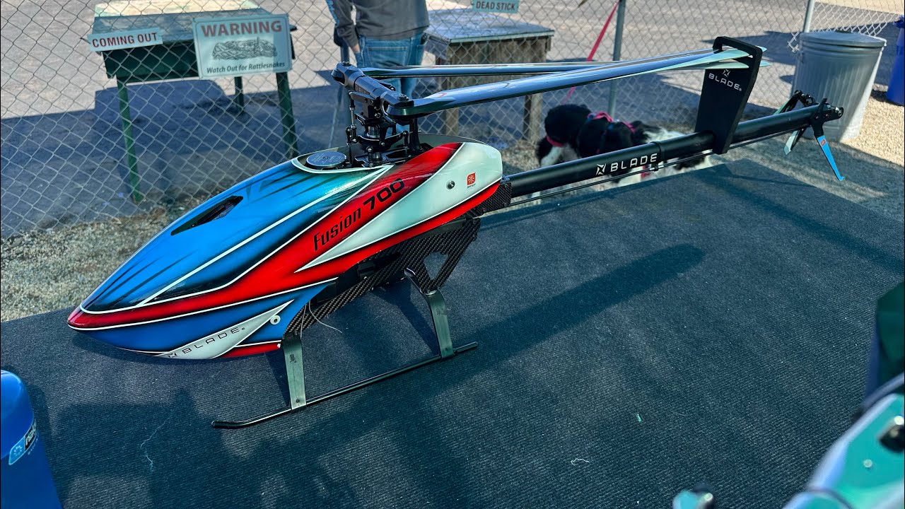 The Coe Show Blade Fusion 700 helicopter at San Diego Heli Fun Fly 2025