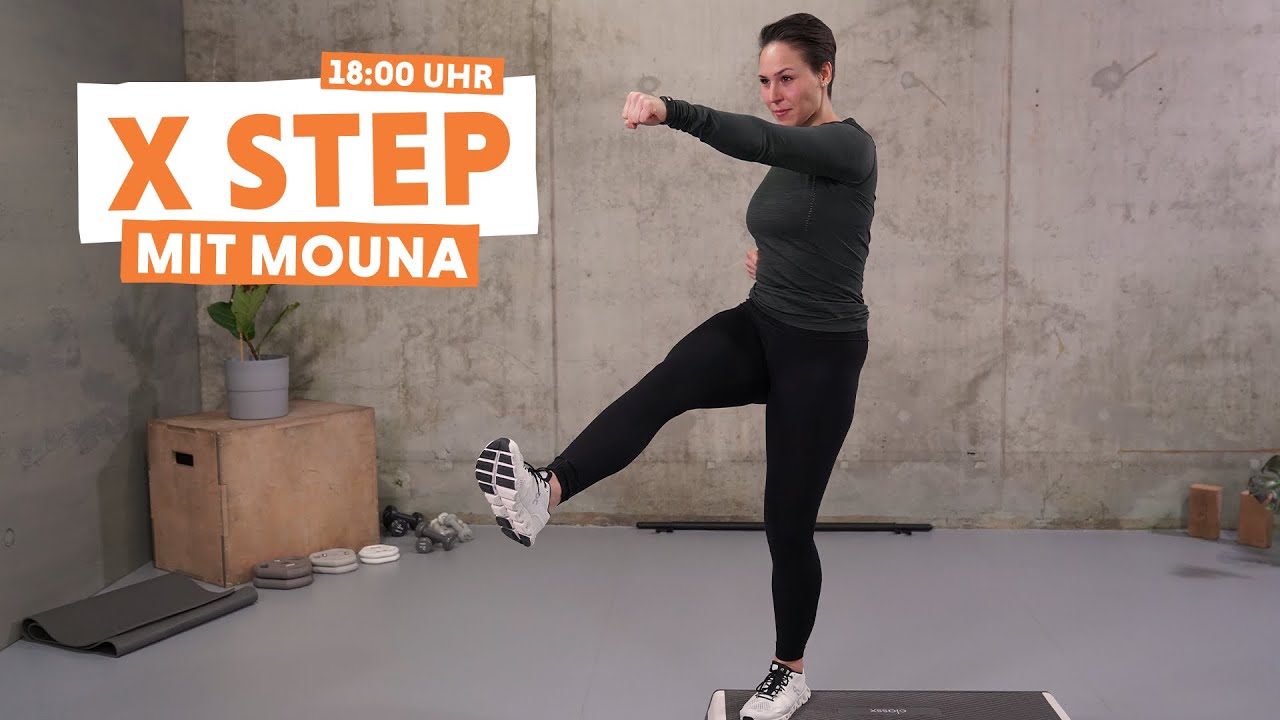 x step mit Mouna | FitX-Kurse für zu Hause | classx at home