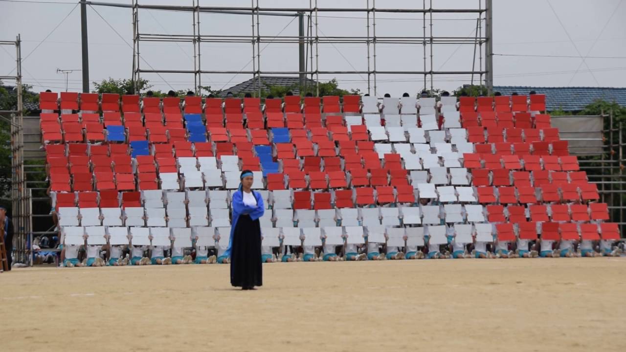 福岡県立久留米高校体育祭2016応援合戦・青ブロック