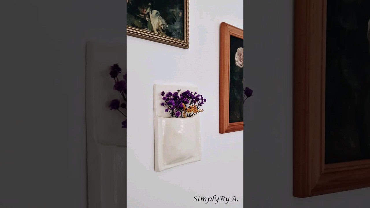 DIY CLAY WALL POCKET #shorts #airdryclay #wallpocket #diyairdryclay #claycreations #claycraft
