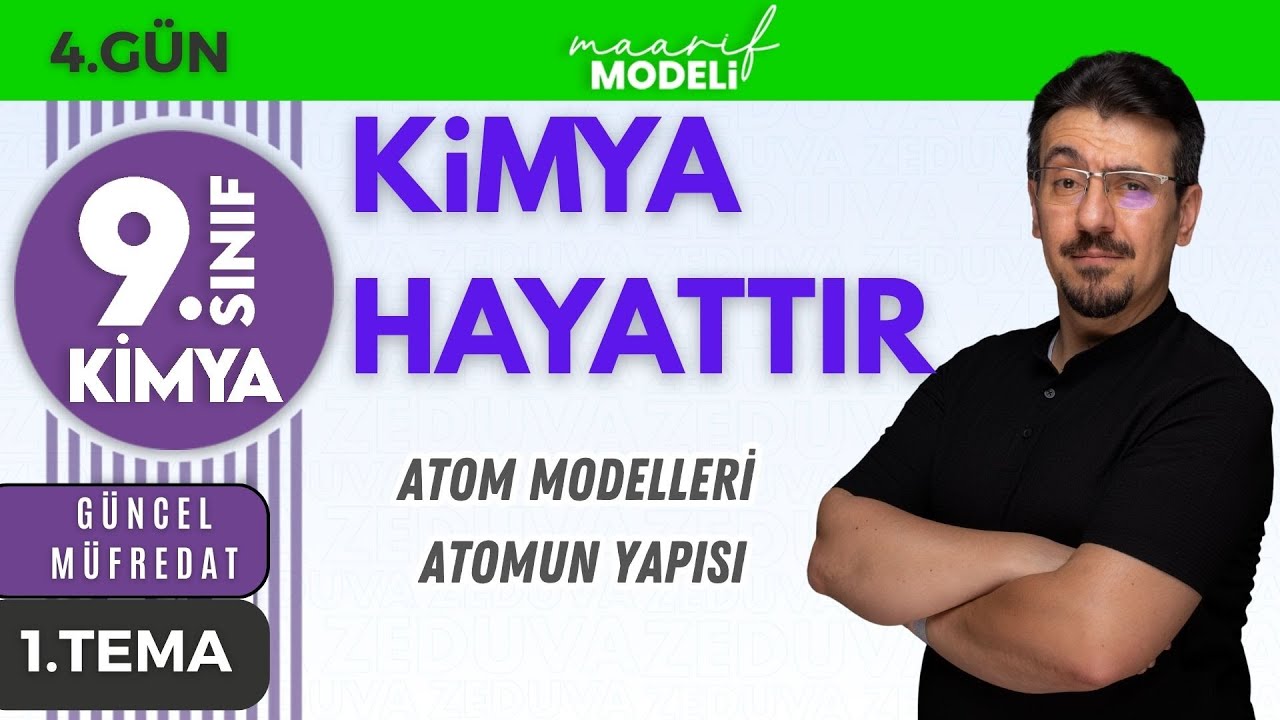Atom Modelleri ve Atomun Yapısı + PDF 📌 9.SINIF KİMYA YENİ MÜFREDAT 2025 📌1.ÜNİTE GÜN-4