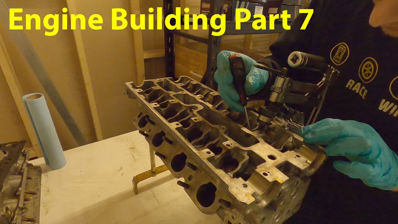 Engine Building Part 7 - Valve Lapping, Stem Seals and Valve Removal and Installation