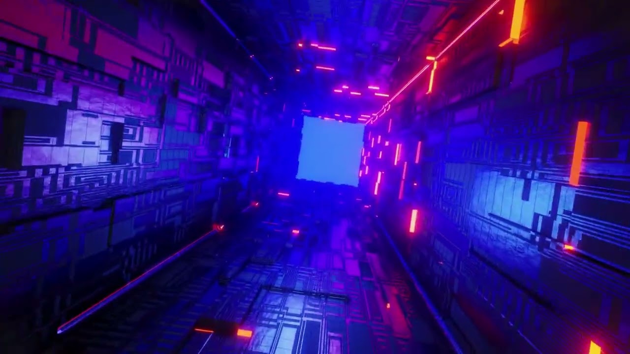 Purple & Red Neon World | Futuristic Aesthetic Visuals | Ravi Narayan Enlightenment Self-realization