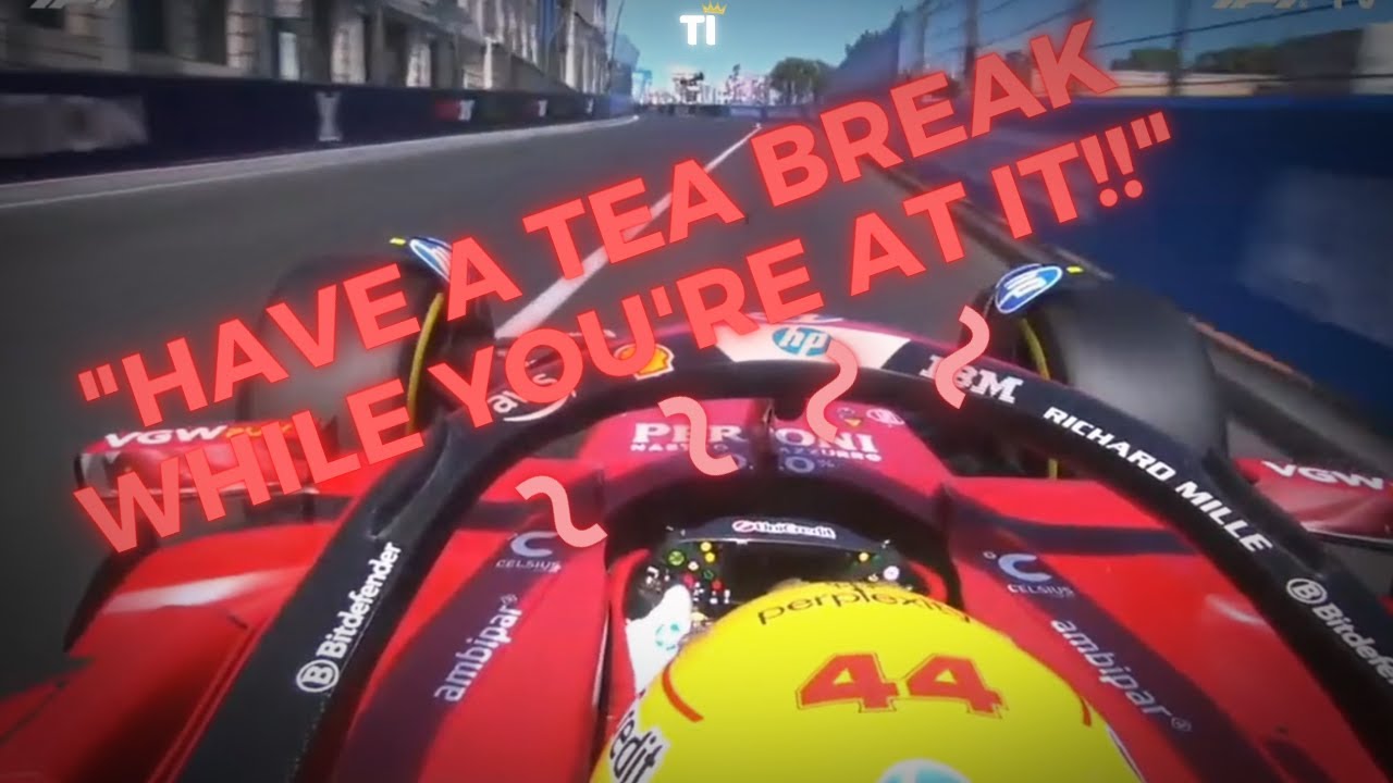 Hamilton getting the Ferrari Experience for 8 minutes