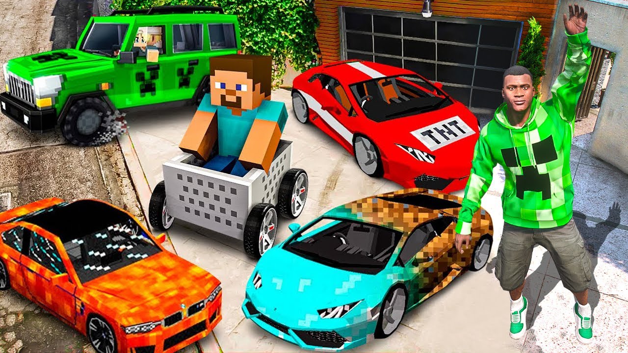 Thu Thập Si&ecirc;u Xe MINECRAFT Trong GTA 5!