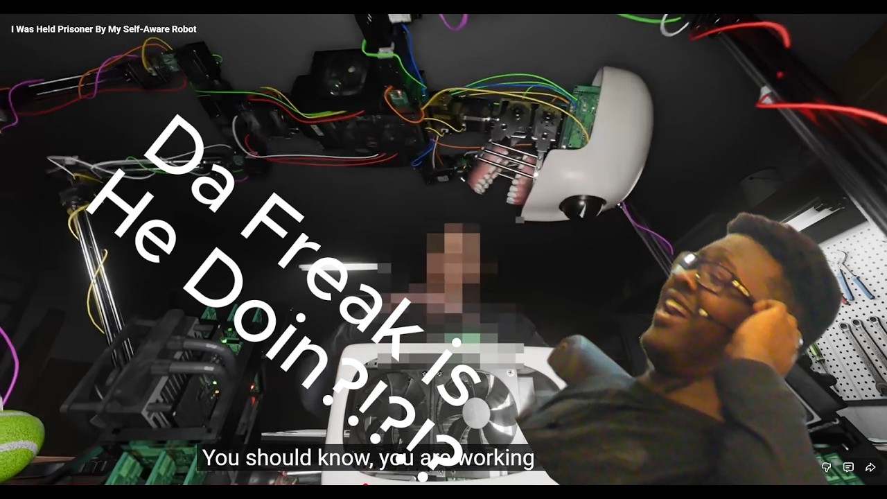 This robot a true freaky frogggg!!! (Lights are out reaction)