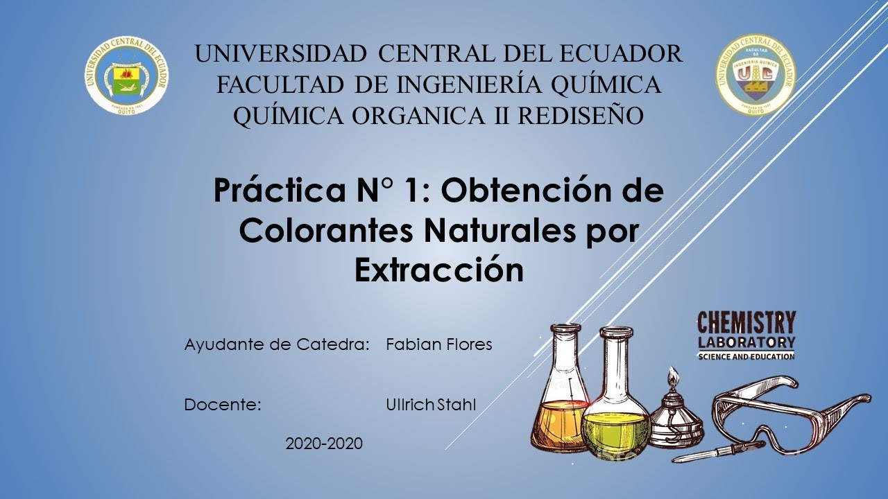Práctica 1 - Extracción de Colorantes Naturales | FIQ-UCE
