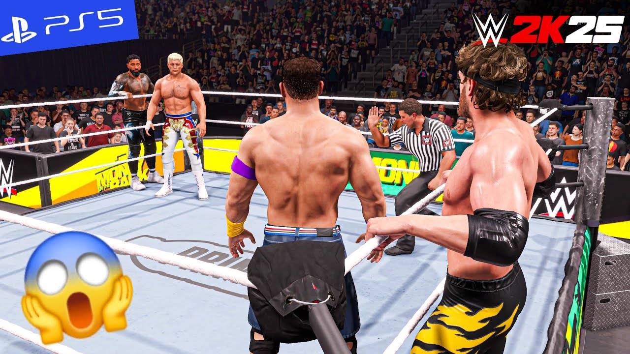 WWE 2K25 — Коди Роудс и Джей Усо против Джона Сины и Логана Пола — матч «Деньги в банке» | PS5